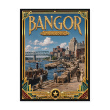 Bangor Maine Vintage Art Deco Golden Age