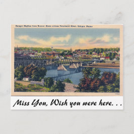 Bangor Skyline, Bangor Maine Postkarte