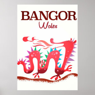 Bangor Wales Drachenposter Poster