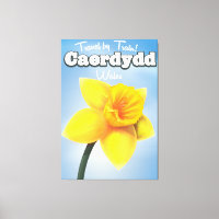 Bangor, Wales Vintag Daffodisches Reiseposter