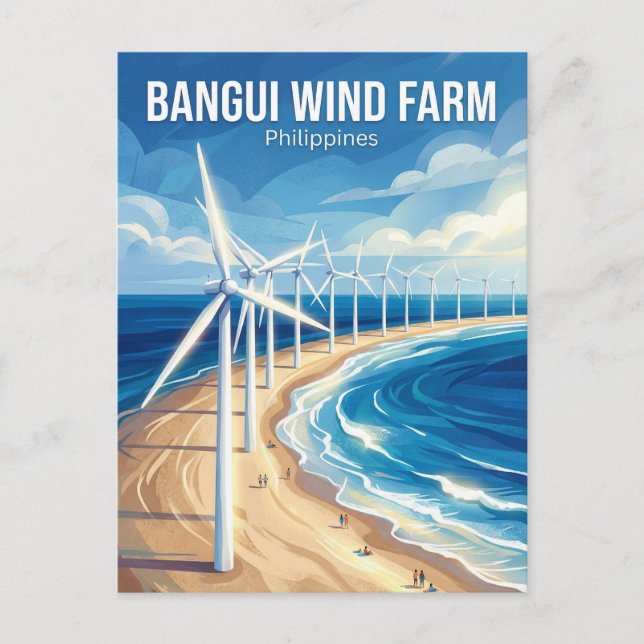 Bangui Windmills Philippines Postkarte (Vorderseite)