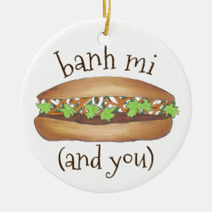 Banh Mi und Ihr vietnamesischer Sandwich-Feinschme Keramik Ornament