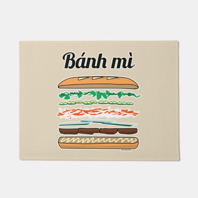Banh MI vietnamesisches Stangenbrot des Fußmatte (Vorderseite)