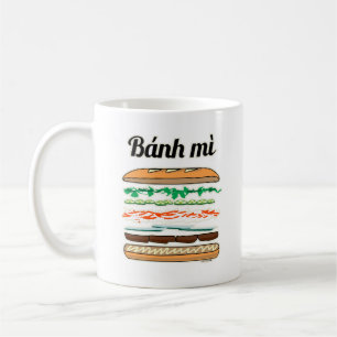 Banh MI vietnamesisches Stangenbrot des Kaffeetasse