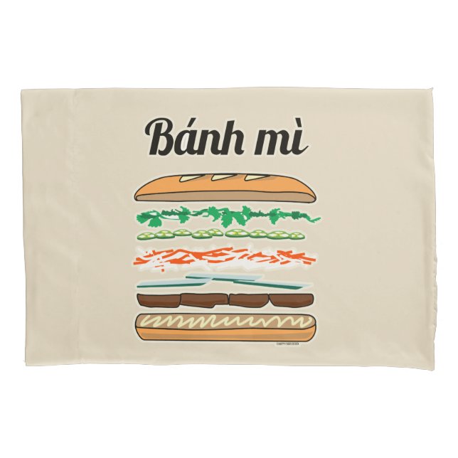 Banh MI vietnamesisches Stangenbrot des Kissenbezug (Vorderseite)