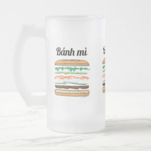 Banh MI vietnamesisches Stangenbrot des Mattglas Bierglas