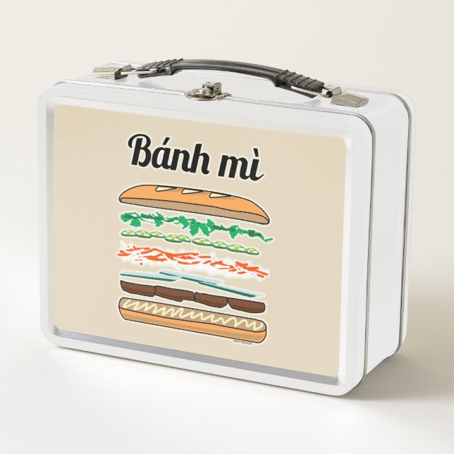 Banh MI vietnamesisches Stangenbrot des Metall Brotdose (Vorderseite)