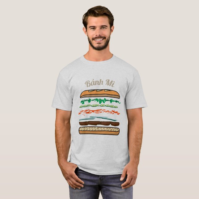 Banh MI vietnamesisches Stangenbrot des T-Shirt (Vorne ganz)