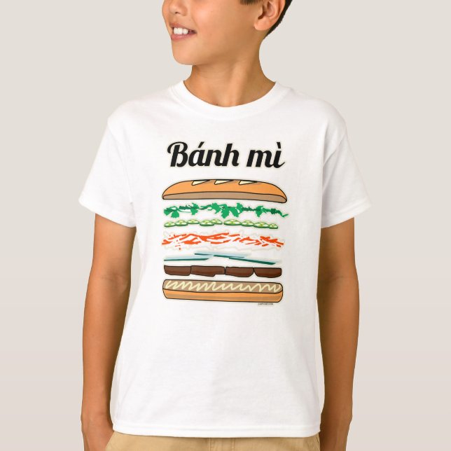 Banh MI vietnamesisches Stangenbrot des T-Shirt (Vorderseite)