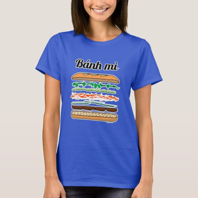 Banh MI vietnamesisches Stangenbrot des T-Shirt (Vorderseite)