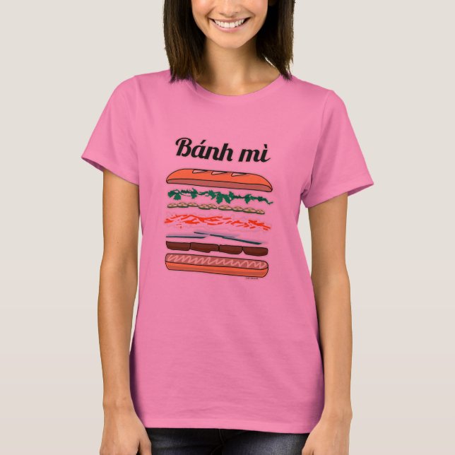 Banh MI vietnamesisches Stangenbrot des T-Shirt (Vorderseite)