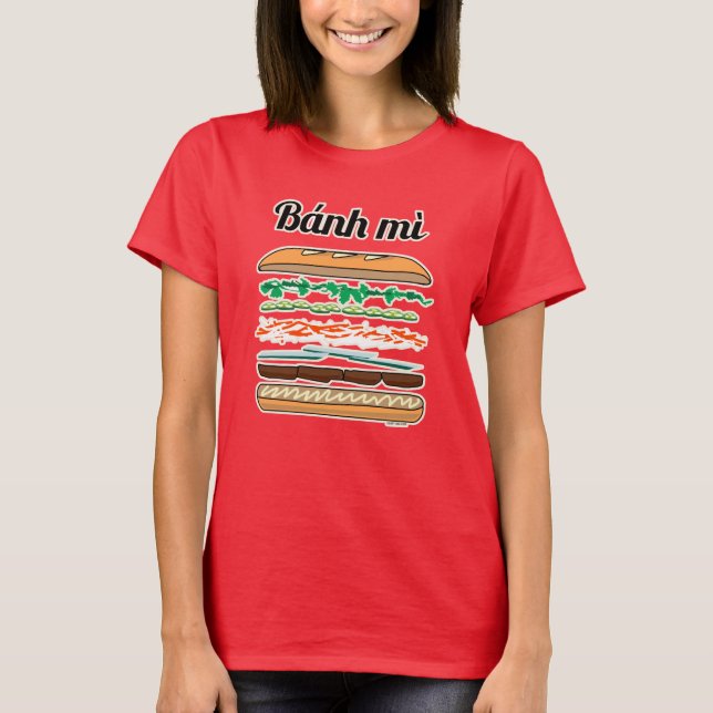 Banh MI vietnamesisches Stangenbrot des T-Shirt (Vorderseite)
