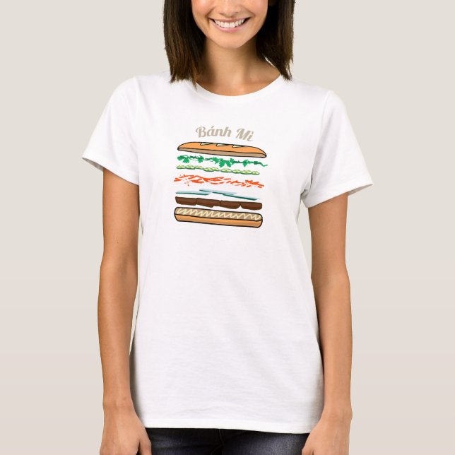 Banh MI vietnamesisches Stangenbrot des T-Shirt (Vorderseite)