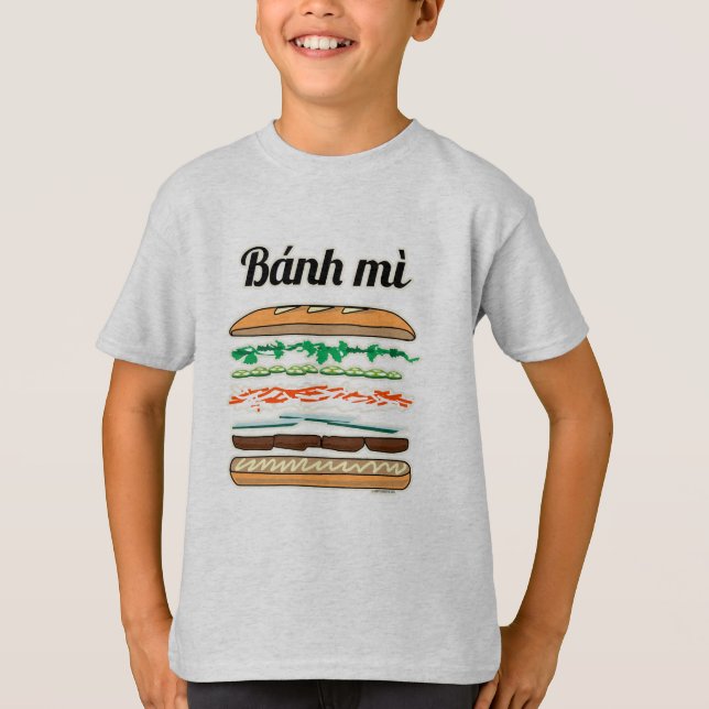 Banh MI vietnamesisches Stangenbrot des T-Shirt (Vorderseite)