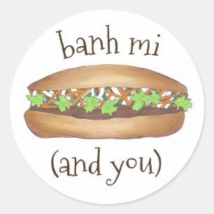 Banh Mi (Zwischen mir) und Ihr vietnamesisches San Runder Aufkleber