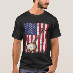 Banjo American Flag T-Shirt