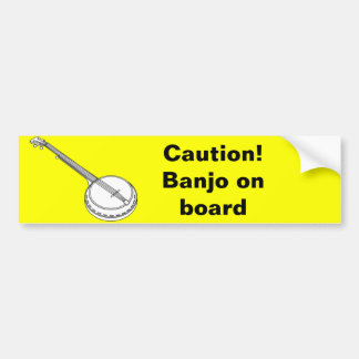 Banjo an Bord Autoaufkleber