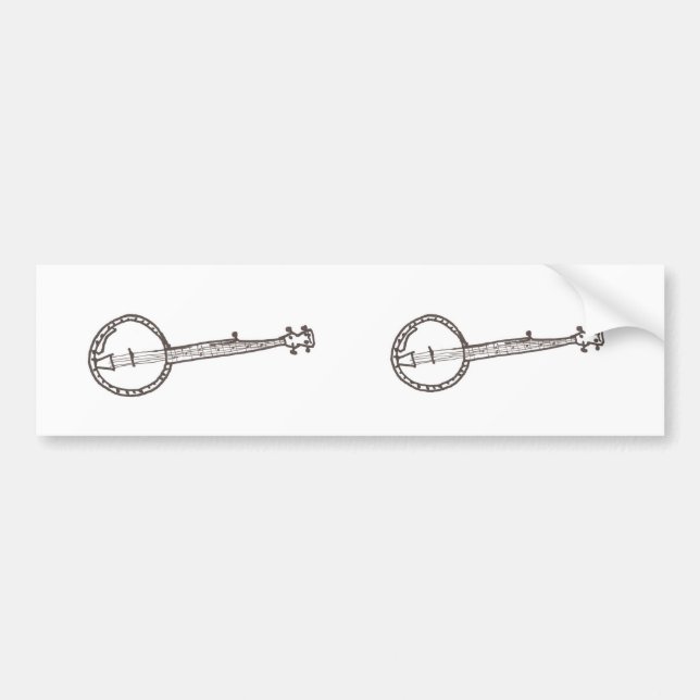 Banjo-Autoaufkleber Autoaufkleber (Vorne)