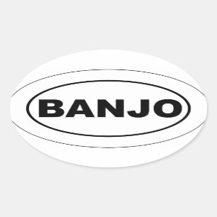 Banjo Autoaufkleber Ovaler Aufkleber
