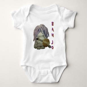 Banjo-Baby-Anzugs-Weiß Baby Strampler