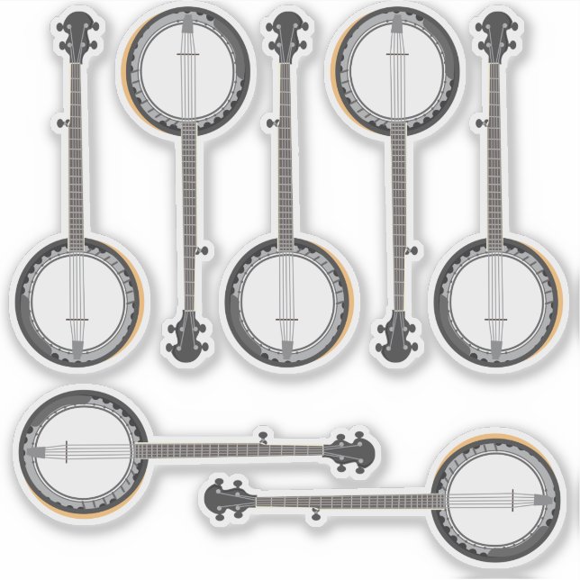 Banjo Banjo Banjo Banjo Aufkleber (Vorderseite)