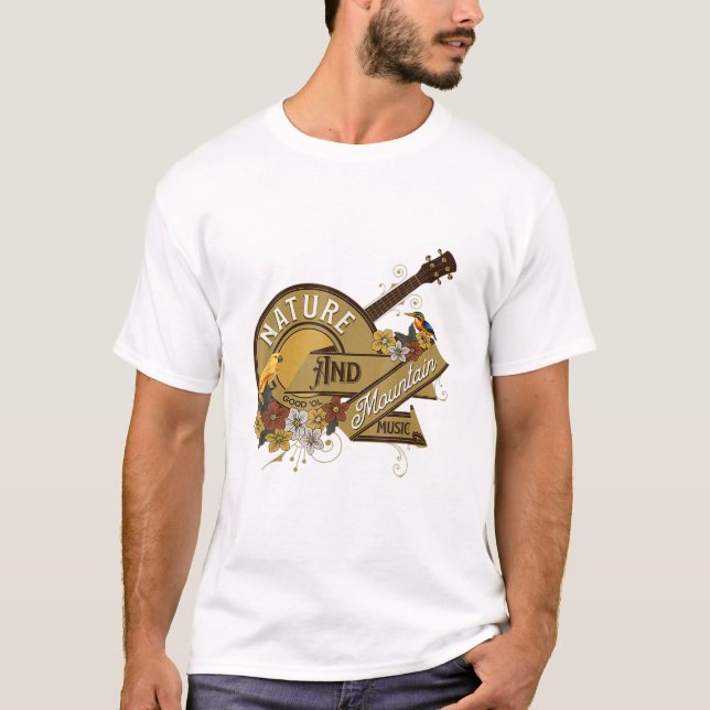 Banjo Bluegrass Mountain Music Banjo Player T-Shirt (Vorderseite)