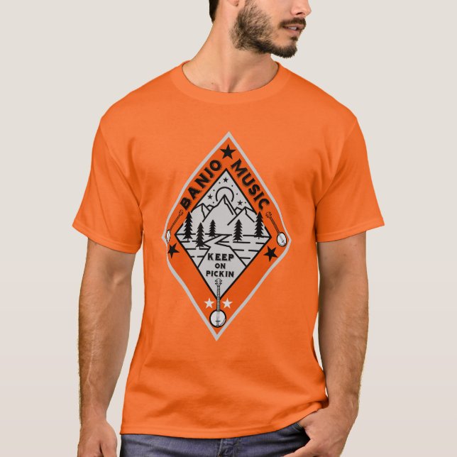 Banjo Bluegrass Musik T-Shirt (Vorderseite)