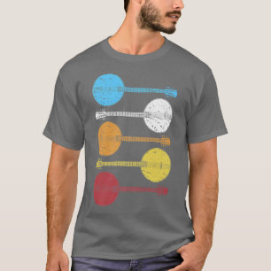 Banjo Bluegrass Picker Spieler Retro Vintage Gitar T-Shirt