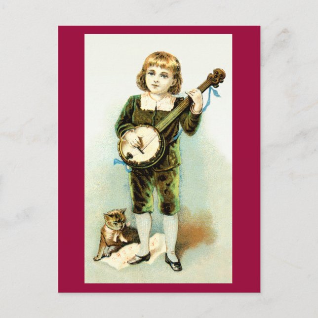 Banjo Boy Postcard Postkarte (Vorderseite)