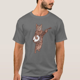 Banjo Cat! Funny Bluegrass Country Folk Vint T-Shirt