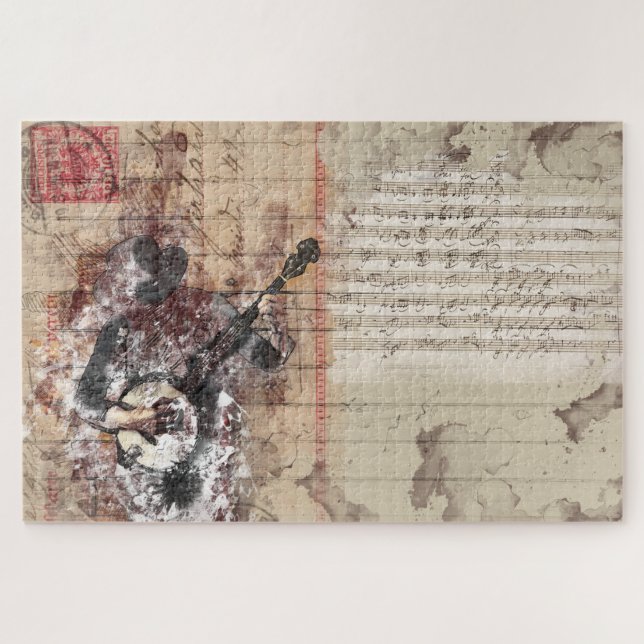 Banjo-Collage-Puzzle Puzzle (Horizontal)