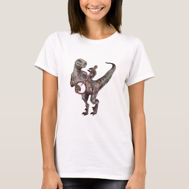 Banjo, das Velociraptor spielt T-Shirt (Vorderseite)