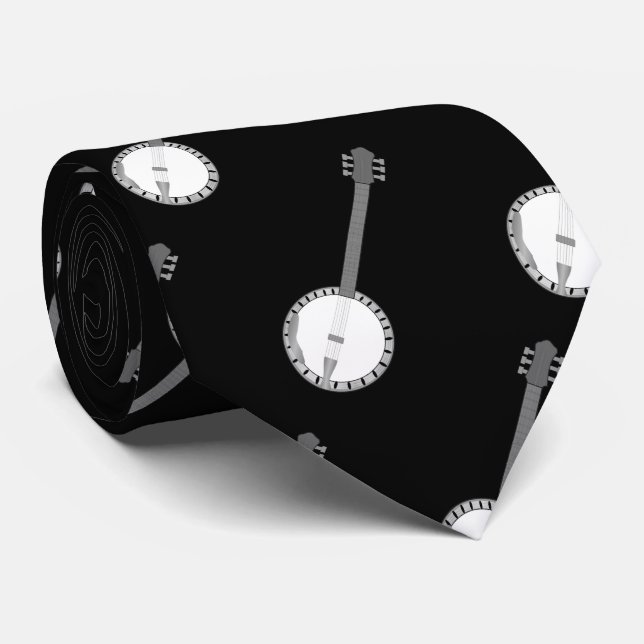 Banjo Design Krawatte (Gerollt)