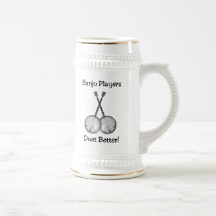Banjo Duet Stein Bierglas