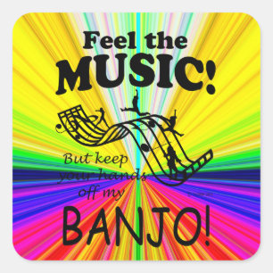 Banjo Feel Der Aufkleber für den Musik-Platz