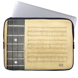 Banjo Fretboard Notenen-Neopren-Hülse 14" Laptopschutzhülle