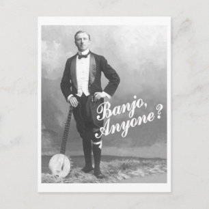 Banjo für jedermann Postkarte