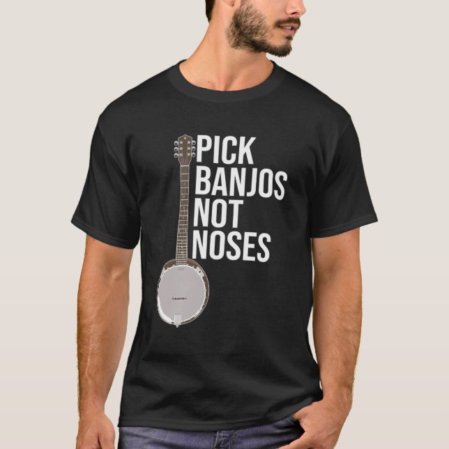 Banjo Gift Funny Slogan Bluegrass Design T-Shirt (Vorderseite)