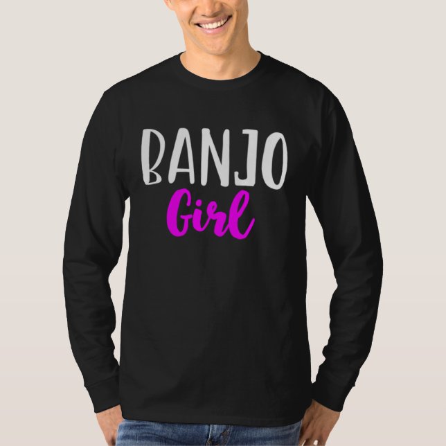 Banjo Girl Player Women  Cute Banjoist T-Shirt (Vorderseite)