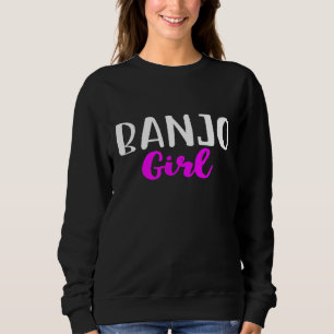Banjo Girl Women Player Niedlich Sweatshirt