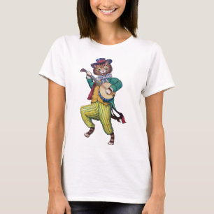 Banjo (Gitarre) Spielerkatze, Louis Wain T-Shirt