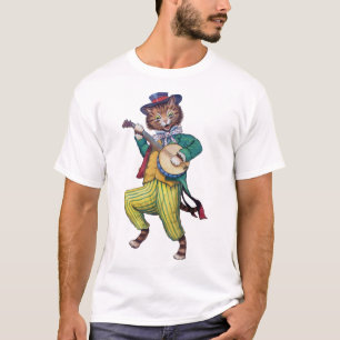 Banjo (Gitarre) Spielerkatze, Louis Wain T-Shirt