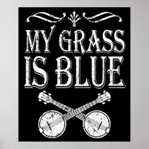 Banjo Heartbeat Bluegrass Geschenk Country Music B Poster