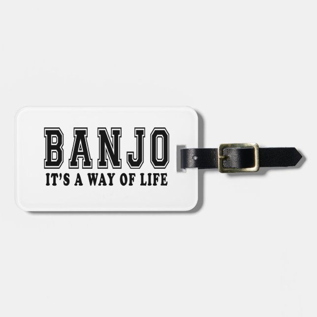 Banjo ist es Lebensart Gepäckanhänger (Vorderseite horizontal)