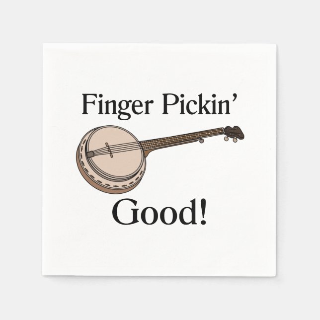 Banjo ist Finger Pickin Good Serviette (Vorderseite)