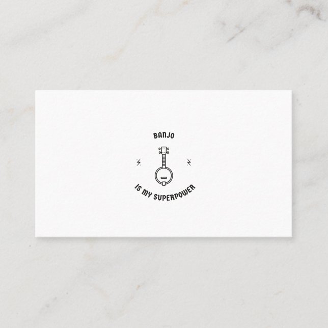 Banjo ist meine Supermacht Telefonnummerkarte (Vorderseite)