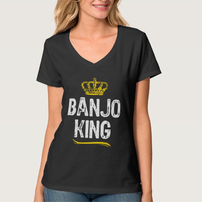Banjo King Men Boys Player  Cool Banjoist T-Shirt (Vorderseite)