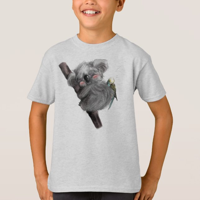 Banjo-Koala und Benji Vogel T-Shirt (Vorderseite)