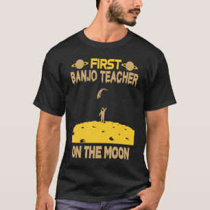 Banjo-Lehrer auf dem Mond T-Shirt