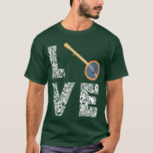 Banjo Liebe Bluegrass Country-Musik Instrument Lie T-Shirt